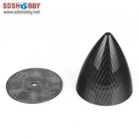 RC Model 6" (152.4mm) Carbon Fiber Spinner with Carbon Fiber Back plate 3K Surface Processing