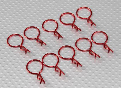 Large-ring Body Clips (Red) (10Pcs)