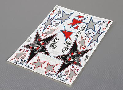 Self Adhesive Decal Sheet - Evil Black Star 1/10 Scale