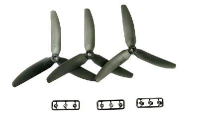 GEMFAN 5030 / 5 x 3"  3-blade Counter Rotating Propellers - Black (3pcs)