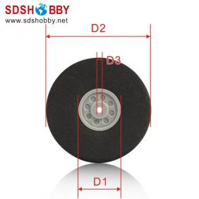 RC Airplane Sponge Wheel D90 x H30 x Φ4mm