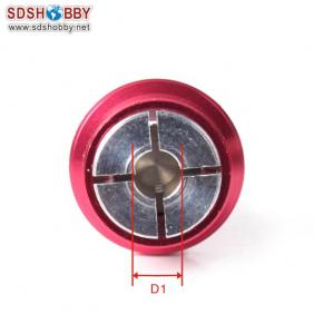 Aluminum Bullet Propeller Adaptor 3.17mm Red Color