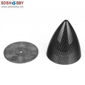 RC Model 4″ (101.6mm) Carbon Fiber Spinner with Carbon Fiber Back plate 3K Surface Processing