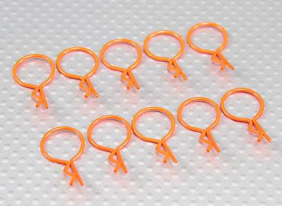 Large-ring Body Clips (Orange) (10Pcs)