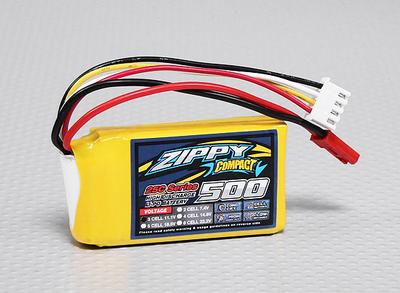 ZIPPY Compact 500mAh 3S 25C Lipo Pack