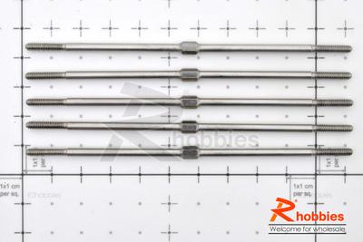 Î¦2.9 x L4.25"(108mm) Hexagon Stainless Steel Push Rod (5pcs/set)