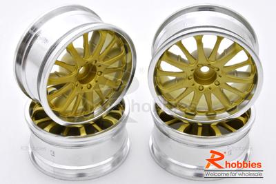 1/10 RC Car 14 Spoke 3mm Offset Drift 29mm Wheel Rim Set