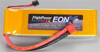 FlightPower EONX 30 LiPo 2S 7.4V 2450mAh 30C FPWEONX30-24502S