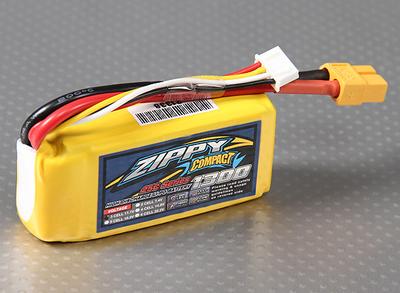 ZIPPY Compact 1300mAh 3S 25C Lipo Pack